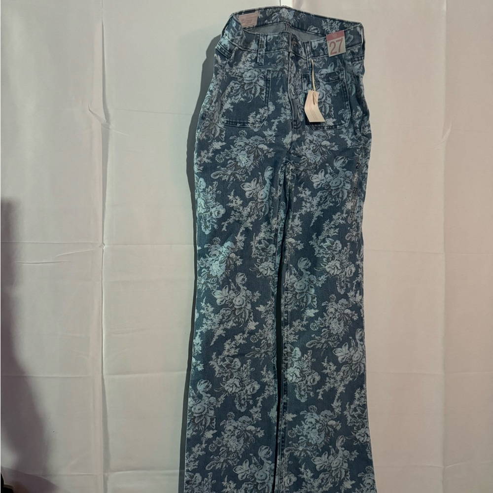 Floral Blue Love Shack Fancy Women's Jeans